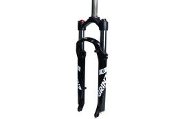 Вилка GRINZ ES 456 MLO 26"*1.1\8"ход 100мм, локаут механический, предварительное сжатие, алюминиевая,безрезьбовая, черная\белая Вилка GRINZ ES 456 MLO 26"*1.1\8"ход 100мм, локаут механический, предварительное сжатие, алюминиевая,безрезьбовая, черная\белая