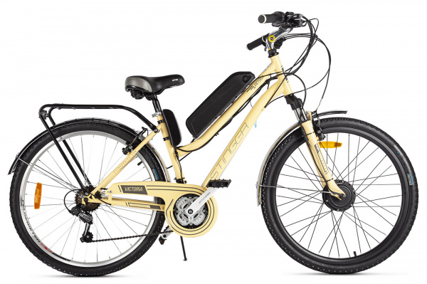 Велогибрид eltreco stinger victoria 26 (17", бежевый) 36v 250w