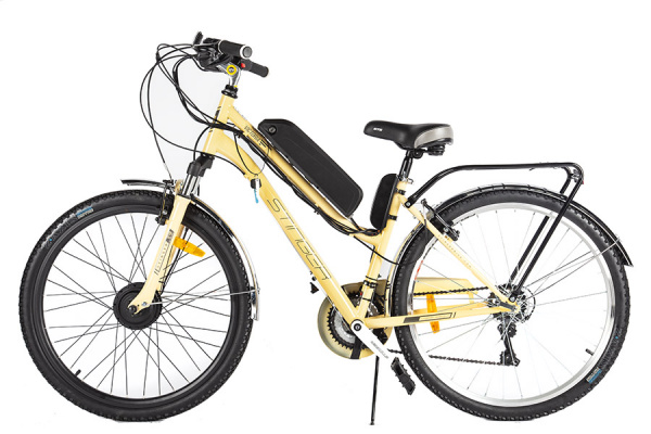 Велогибрид eltreco stinger victoria 26 (17", бежевый) 36v 250w