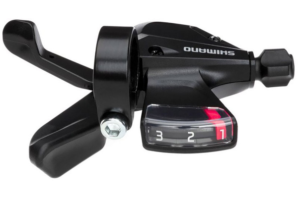 Шифтер SHIMANO ASLM310LBC , левый, 3-пер.,трос 1750мм,черный,без упаковки